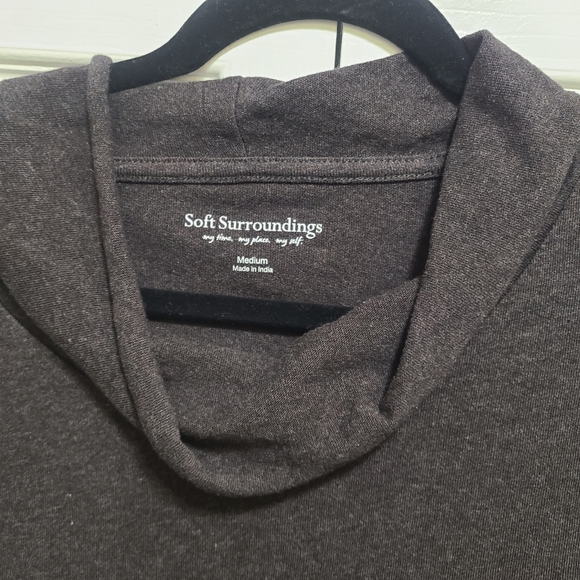 Soft Surroundings size M grey long sleeve tunic‎ shirt top NWT - Picture 3 of 8